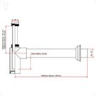 Sifao Kimetais Lavatorio Slim 1x11/2 30cm Cromado 1680