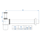 Sifão Lavatório 1680 CH 1x1.1/2" 30cm