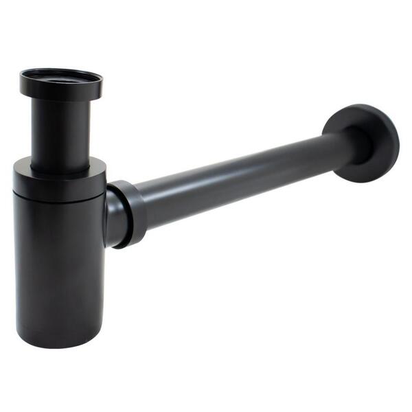 Sifão Lavatório Válvula De Escoamento 1/4 Preto Fosco