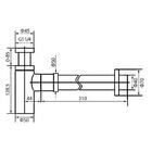 Sifão Lavatório Válvula De Escoamento 1/4 Preto Fosco