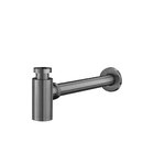 Sifão Metálico Com Copo Para Banheiro (line Grafite Fosco)