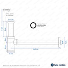 Sifão Metálico Com Copo Para Banheiro (Line Rosé Gold)