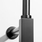 Sifão Metálico Com Copo Para Banheiro (square Preto Fosco)