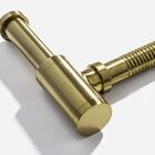 Sifão Metálico Flexível Com Copo Para Banheiro (line Dourado