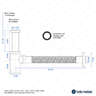 Sifão Metálico Flexível Com Copo Para Banheiro (line Preto Fo