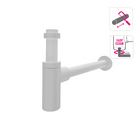 Sifão Para Banheiro Rígido em Aço Inox Branco 7/8"Equation