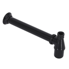 Sifão com Copo para Banheiro Preto Brilhante 1x1.1/2" 30cm Fani