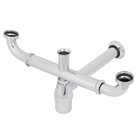 Sifão com Copo para Cozinha Rígido Metal Cromado 1.1/2" 43cm Esteves