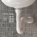 Sifão para Extensível de Plástico Branco 29cm Globalplastic