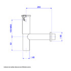 Sifão para Lavatório Articulado Metal Prata 1" 30 cm Deca