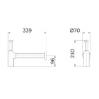 Sifão para Lavatório Rígido Metal Preto 7/8"x1.1/2" Top Ônix Docol