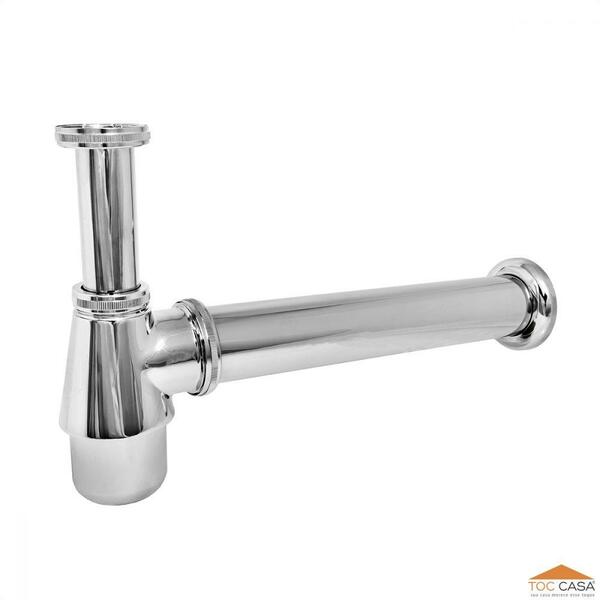 Sifão Para Tanque Em Latão Cromado 1.1/4 X 2 X 20cm