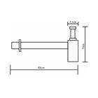 Sifão Quadrado Para Lavatório Cromado Lux