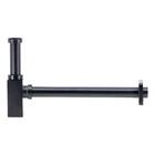 Sifão Quadrado Para Lavatório Preto Fosco Lux