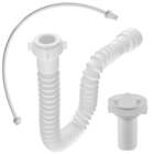 Sifão Sanfonado 61cm Branco + Engate Mangueira Flexível 40cm