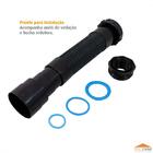 Sifão Sanfonado Cozinha Lavatório Tanque Ate 70 Cm Preto