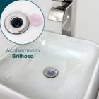 Sifão Sanfonado Cromado Engate Mangueira Flexível Inox 40cm V