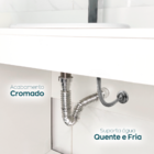 Sifão Sanfonado Cromado Engate Mangueira Flexível Inox 40cm V