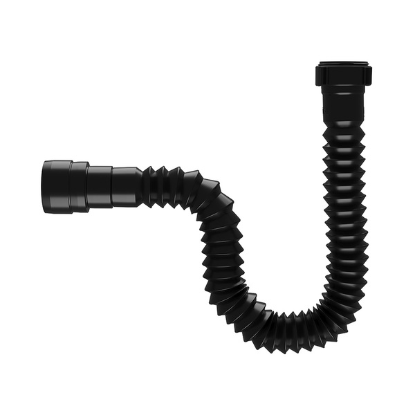 Sifão Sanfonado Extensível Astra Ssus3 1,08m Preto Universal