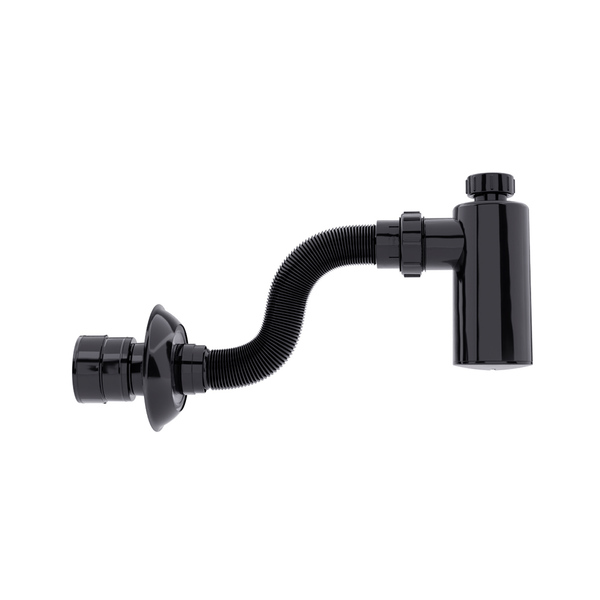 Sifão Sanfonado Extensível Blukit Com Copo 48cm Preto Univers