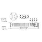 Sifão Sanfonado Extensível Censi 74cm Preto