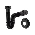 Sifão Sanfonado Extensível Censi 74cm Preto