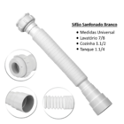 Sifão Sanfonado Extensivo Universal Branco - Pia Cuba Tanque