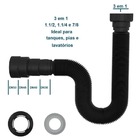 Sifão Sanfonado Luconi Universal Ajustável Branco