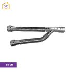 Sifão Sanfonado Multiuso Duplo 80cm Metalizado