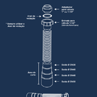 Sifão Sanfonado Pia Flexível Extensível Universal Branco