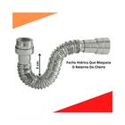 Sifão Sanfonado Pia Flexível Extensível Universal Cromado