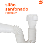 Sifão Sanfonado PVC Branco Fortlev