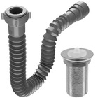 Sifão Sanfonado Universal 61cm Prata + Válvula De Lavatório 1