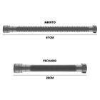 Sifão Sanfonado Universal 61cm Prata + Válvula De Lavatório 1