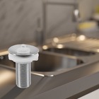 Sifão Sanfonado Universal 61cm Prata + Válvula De Lavatório 7