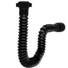 Sifão Sanfonado Universal 61cm Preto + Válvula De Lavatório 7