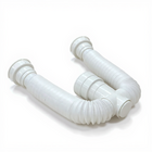 Sifão Sanfonado Universal Branco Duplo 70cm Ajustável Para La