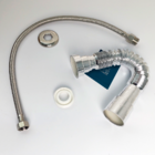 Sifão Sanfonado Universal Cromado E Engate Mangueira Flexível