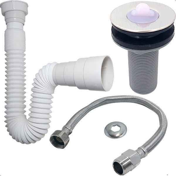 Sifão Sanfonado Universal Engate Mangueira Flexível Inox 40cm