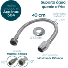 Sifão Sanfonado Universal Engate Mangueira Flexível Inox 40cm