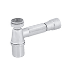 Sifão Sanfonado Universal com Copo Plástico Cromado 1", 1.1/4" e 1.1/2" 25cm Esteves