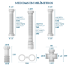 Sifão Triplo Extensivo Branco Cozinha E Lavatório - 030406