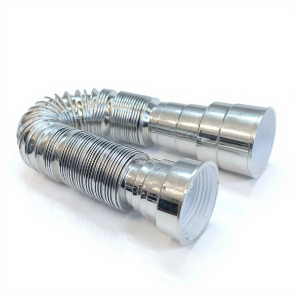 Sifão Tubo Sanfonado Ajustável Cromado Universal Para Banheir