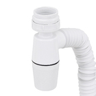 Sifão Universal Articulado Plástico Branco 1.1/2" 18cm Globalplastic