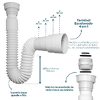 Sifao Universal Sanfonado Flexível E Valvula Higienica 3 1/2