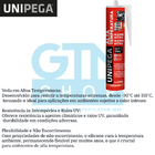 Silicone 280g Acetico Alta Temperatura Vermelho Unipega - Uni