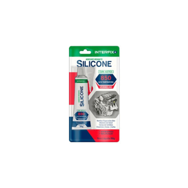 Silicone 850 Vermelho Alta Temperatura 50g Interfix