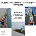 Silicone Acetico Solufix Adesivo Selante 230g Branco Janela P