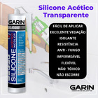 Silicone Acético Transparente 250g Veda Banheiro Box Pia
