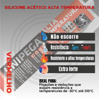 Silicone Alta Temperatura Vermelho 280ml Unipega